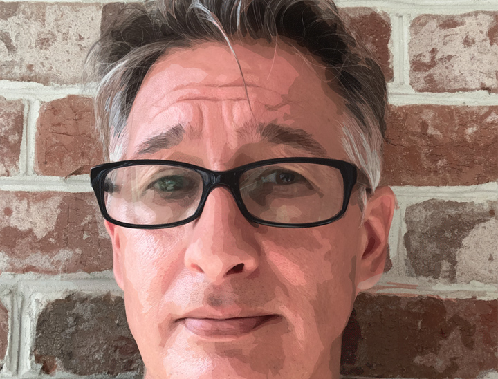 posterized photo of Matthew Gardiner's face